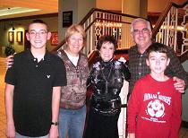 At the Ryman Auditorium on November 27, 2010, with the wonderful Curry family from Indiana (Joseph, Julie, Cary, and James) 